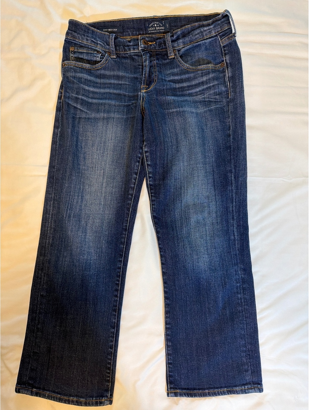 Lucky Brand Easy Rider Crop SZ 4/27 Dk Blue Jeans